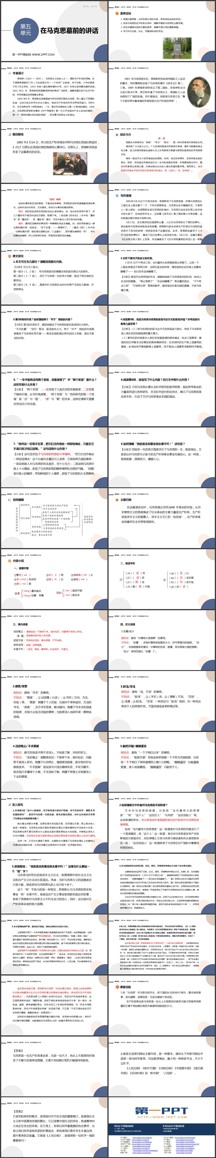 《在马克思墓前的讲话》PPT精品课件