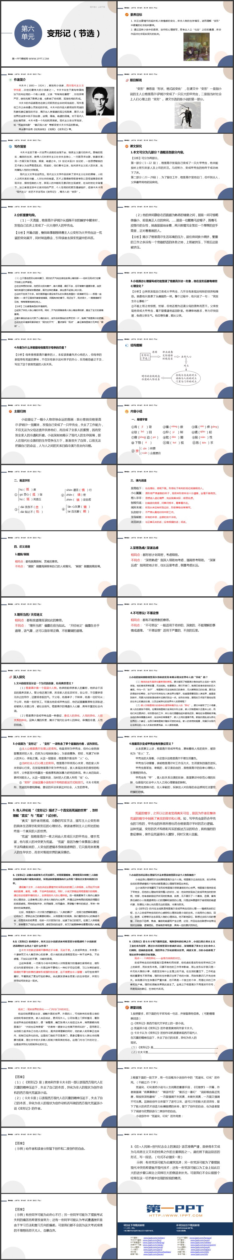 《变形记》PPT免费教学课件