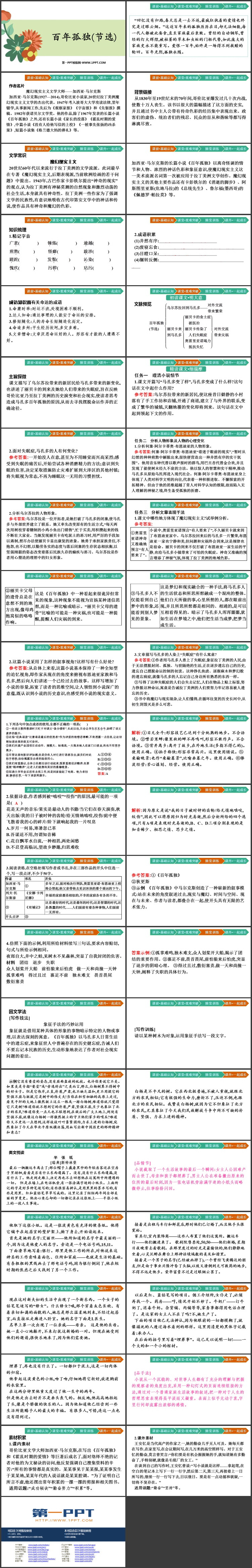 《百年孤独》PPT课件下载