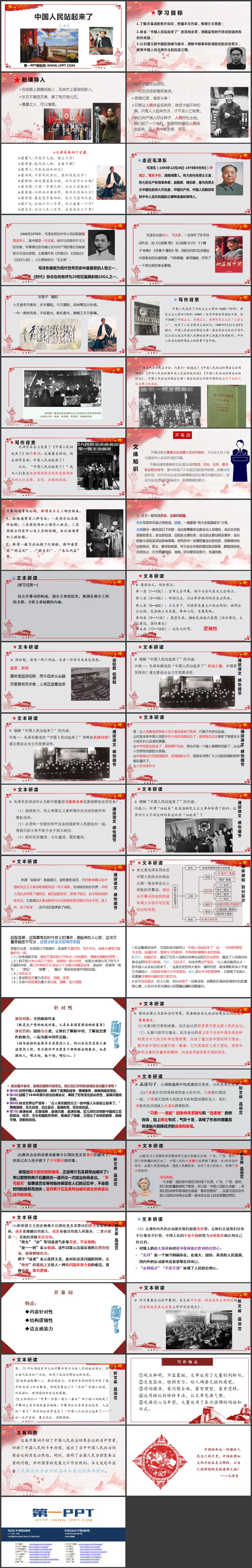 《中国人民站起来了》PPT教学课件下载