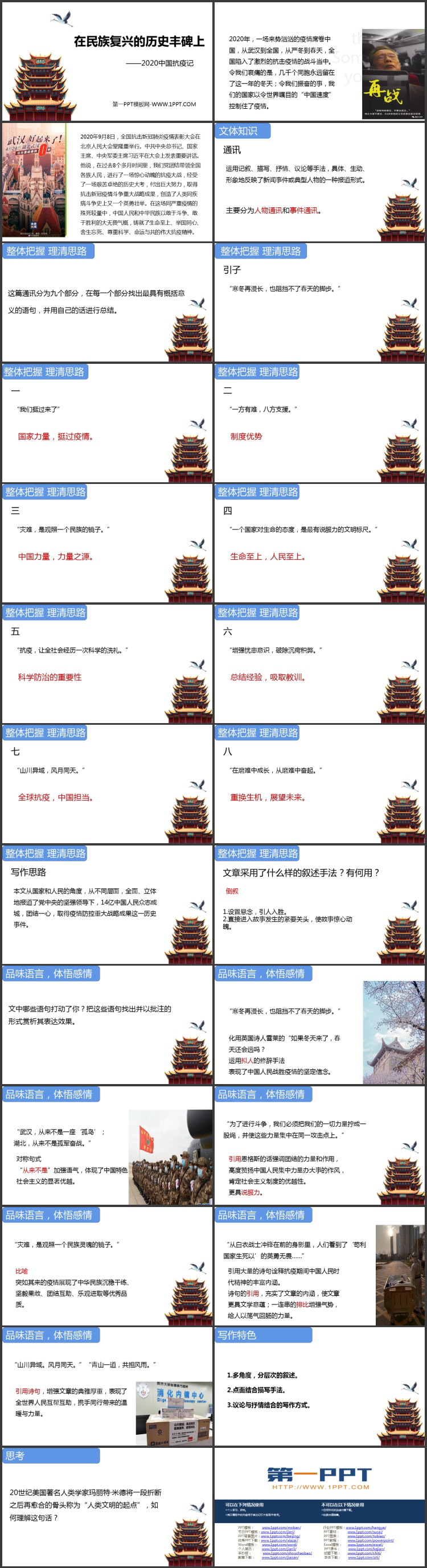 《在民族复兴的历史丰碑上——2020中国抗疫记》PPT优秀课件