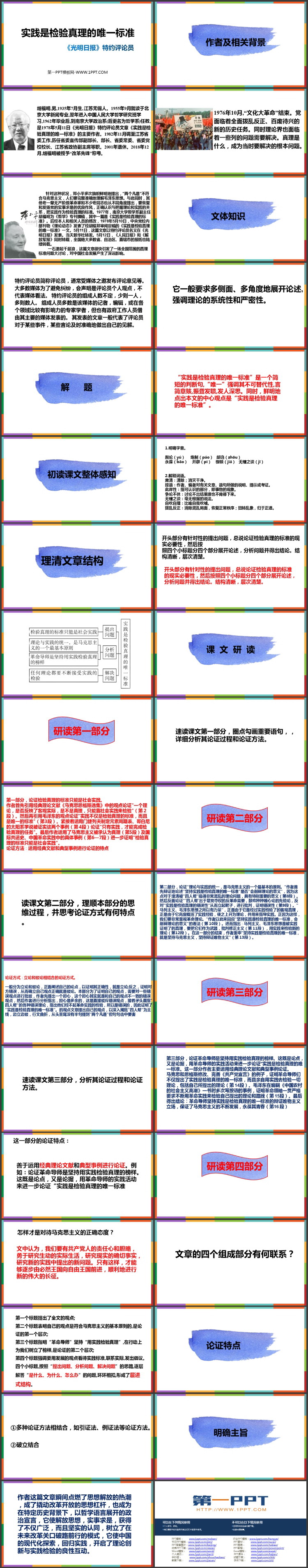 《实践是检验真理的唯一标准》PPT免费下载