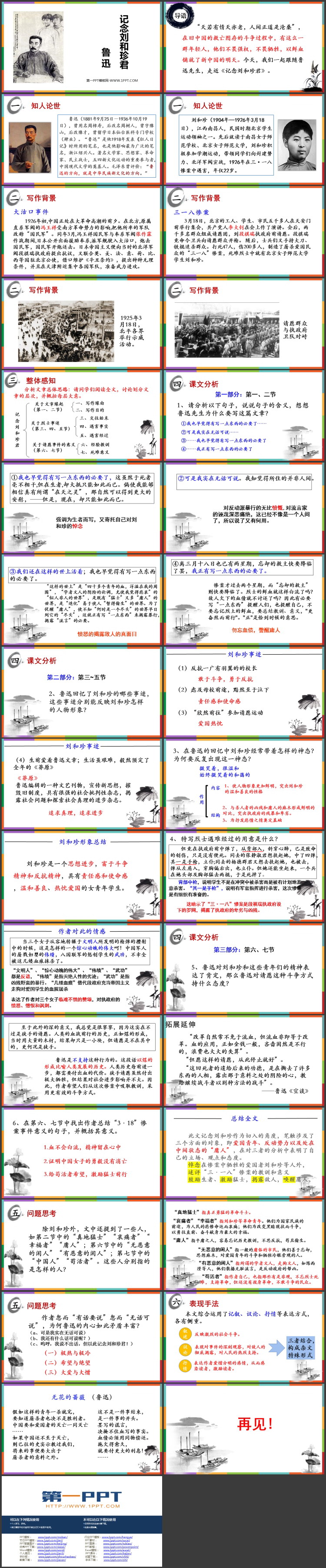 《记念刘和珍君》PPT精品课件
