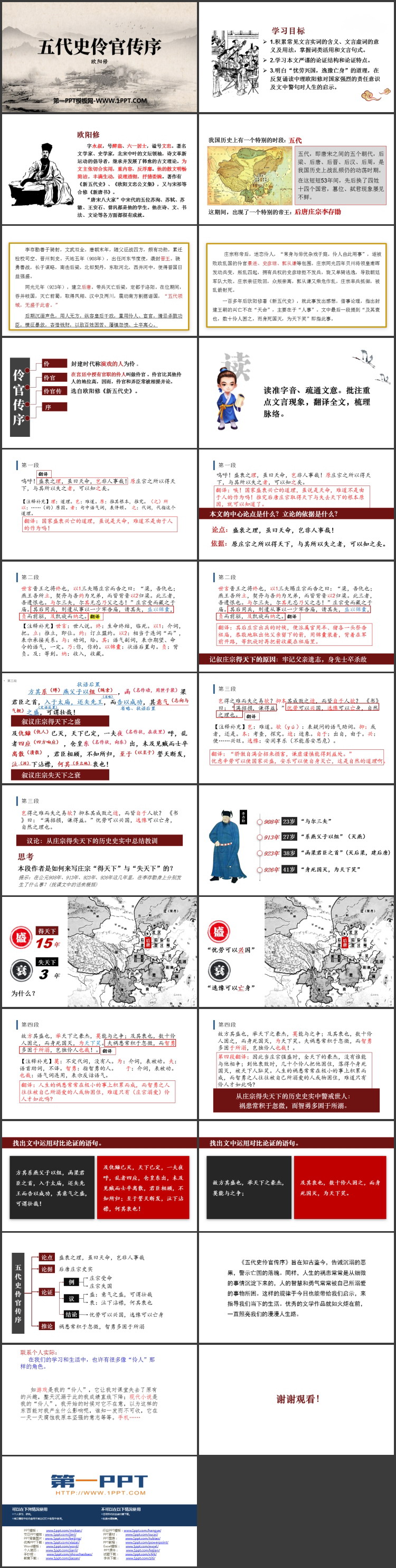 《五代史伶官传序》PPT课件下载