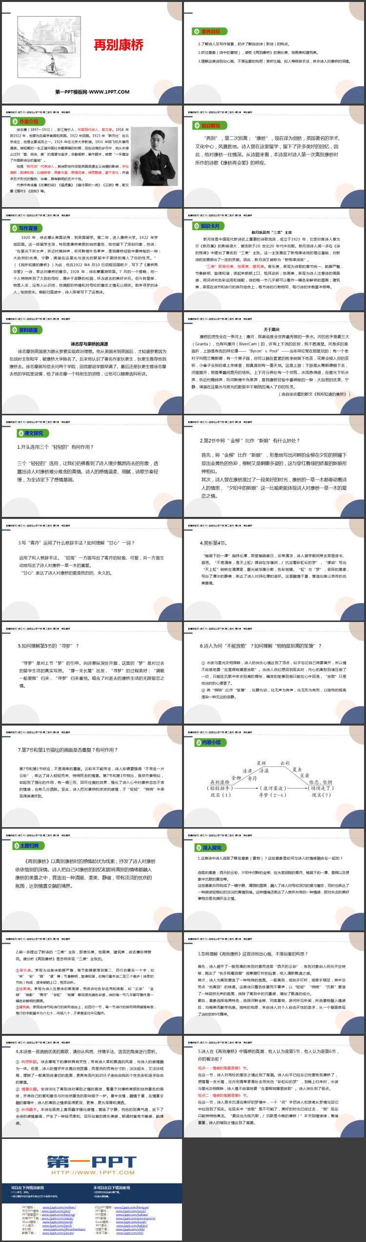 《再别康桥》PPT免费下载