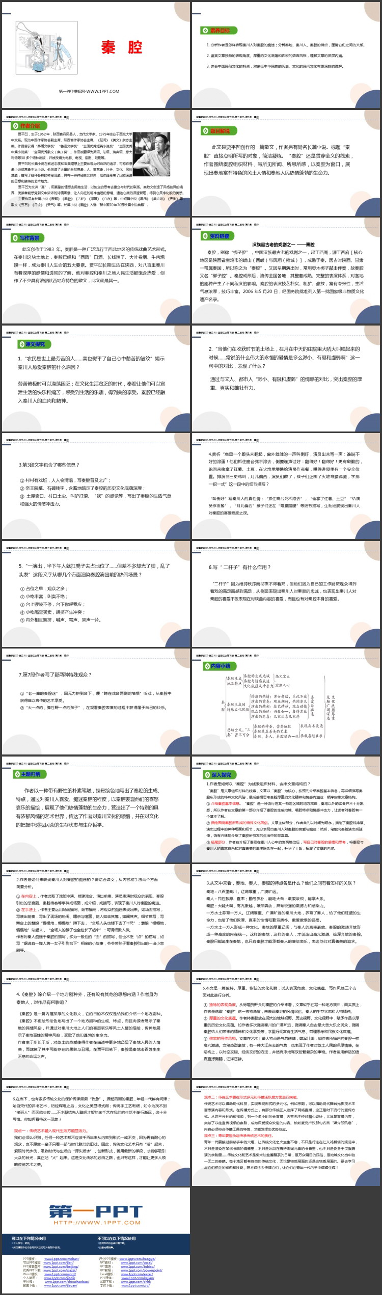 《秦腔》PPT免费下载