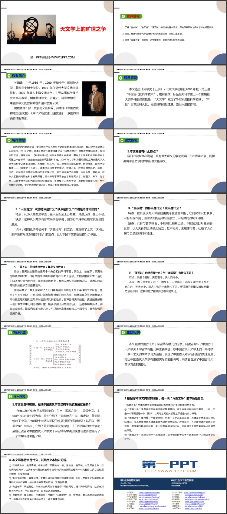 《天文学上的旷世之争》PPT精品课件