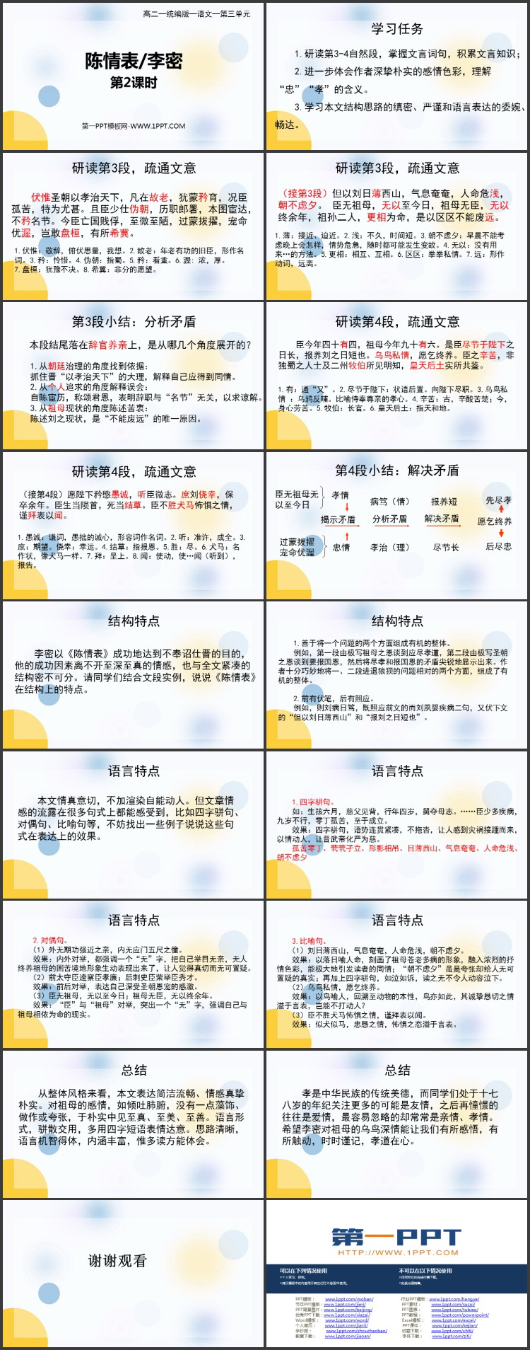 《陈情表》PPT课件(第2课时)