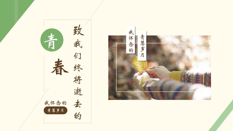 怀旧风“致我们终将逝去的青春”毕业相册PPT模板下载
