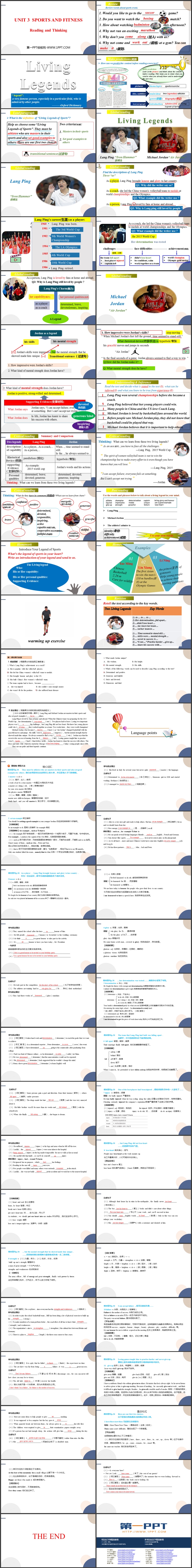 《Sports and Fitness》Reading and Thinking PPT课件下载
