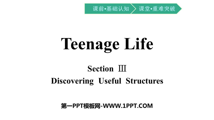 《Teenage Life》Discovering Useful Structures PPT课件下载