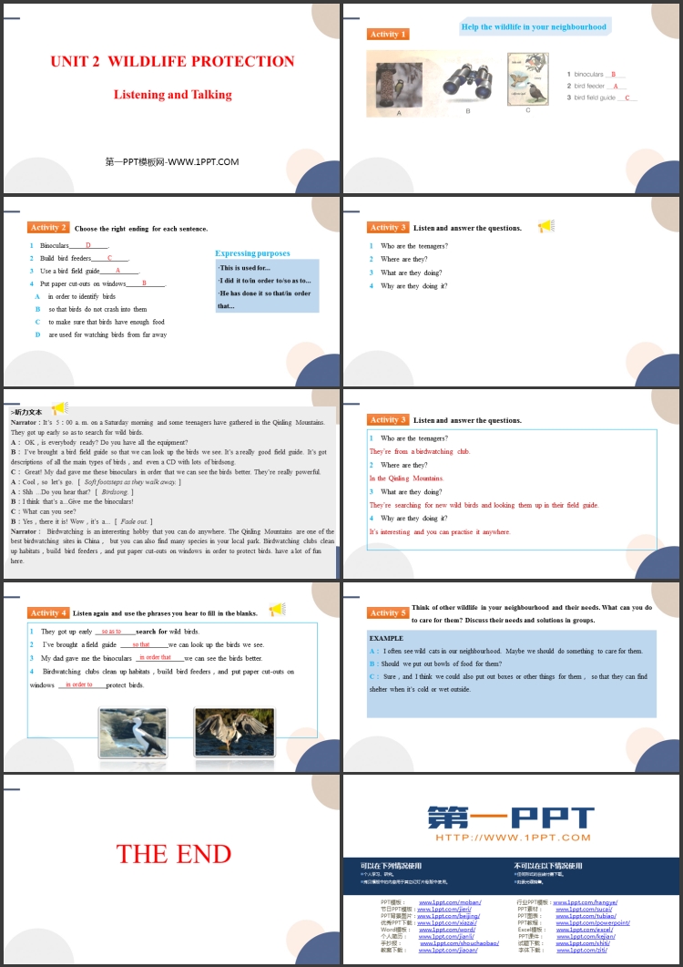 《Wildlife Protection》Listening and Talking PPT课件