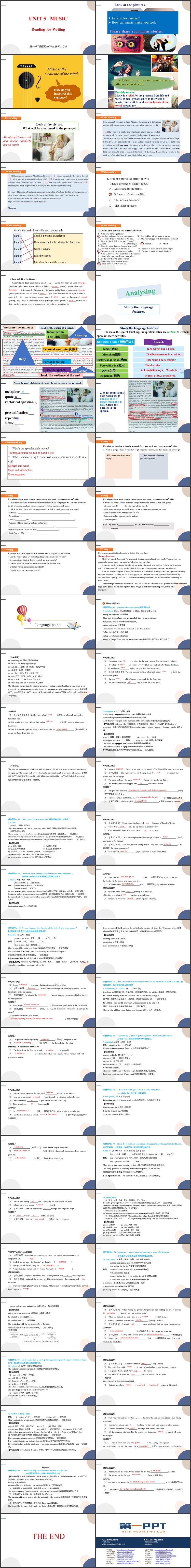 《Music》Reading for Writing PPT教学课件