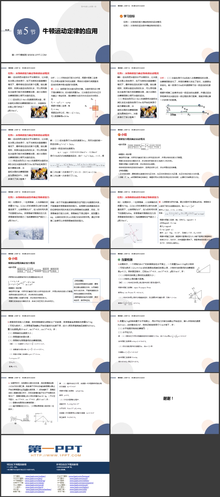 《牛顿运动定律的应用》运动和力的关系PPT免费下载