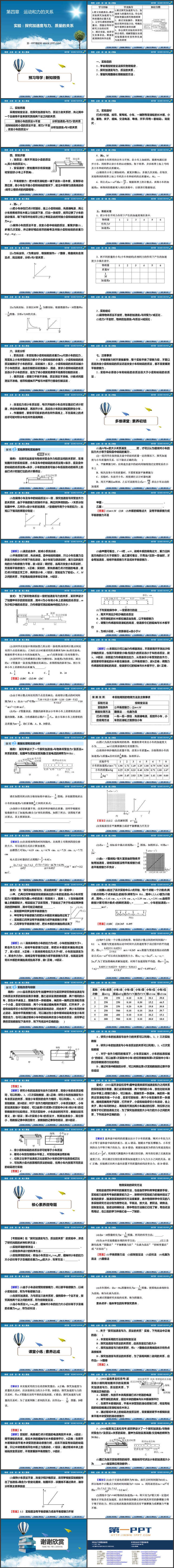 《实验：探究加速度与力、质量的关系》运动和力的关系PPT优质课件