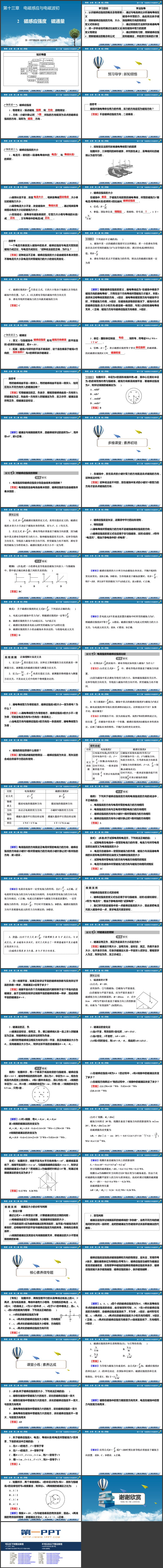 《磁感应强度　磁通量》电磁感应与电磁波初步PPT教学课件