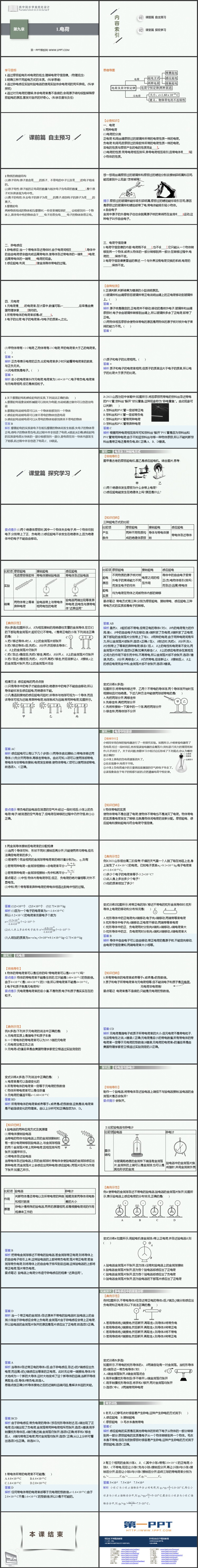 《电荷》静电场及其应用PPT课件下载