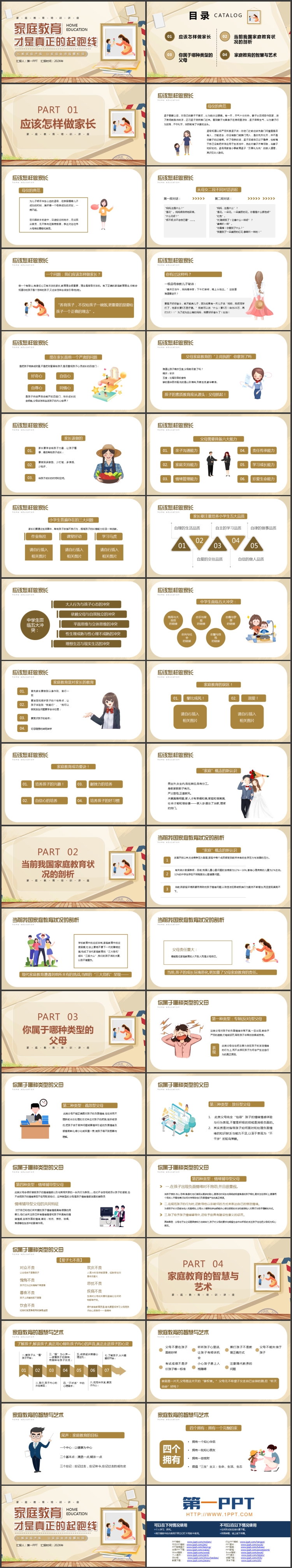 “家庭教育才是真正的起跑线”家庭教育培训讲座PPT模板