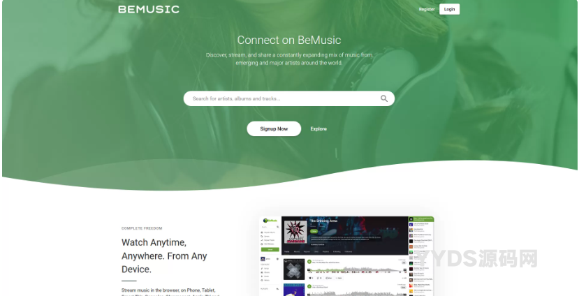 BeMusic3.0.9 PHP音乐平台系统 音乐共享上传网站源码