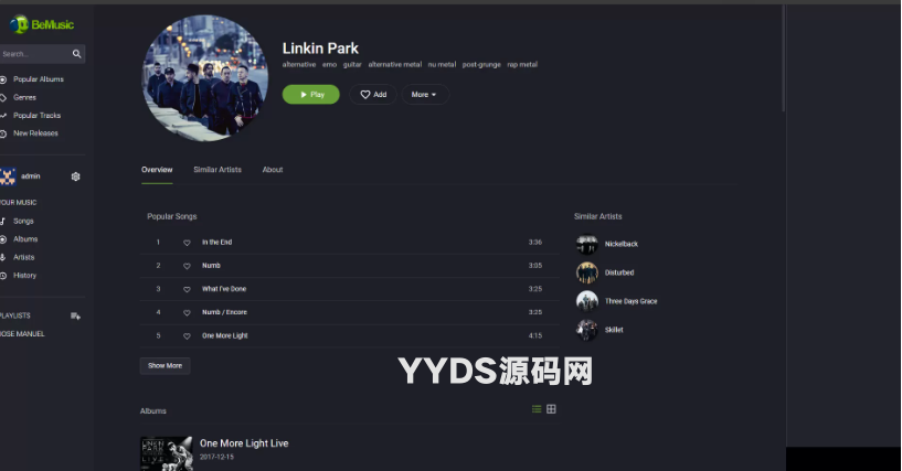 BeMusic3.0.9 PHP音乐平台系统 音乐共享上传网站源码