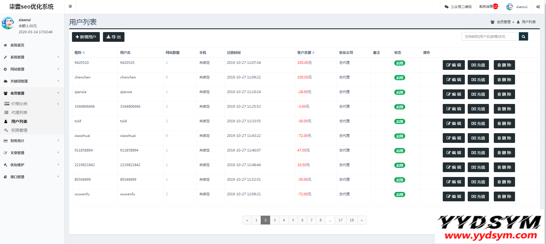 SEO按天扣费系统源码/SEO计费系统/关键词计费扣费系统/关键词排名查询系统